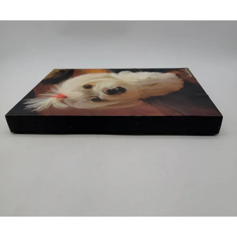 Robert McClintock Maltese Dog Canvas Print Wall Art - Picture 2 of 6